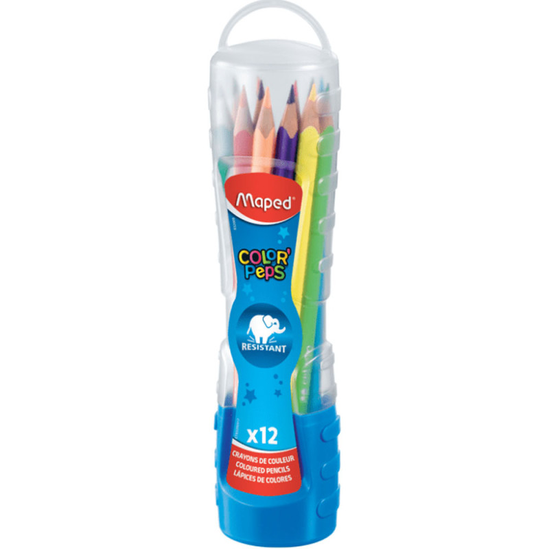 CRAYON DE COULEUR DE 12 MAPED BOITE PLASTIQUE