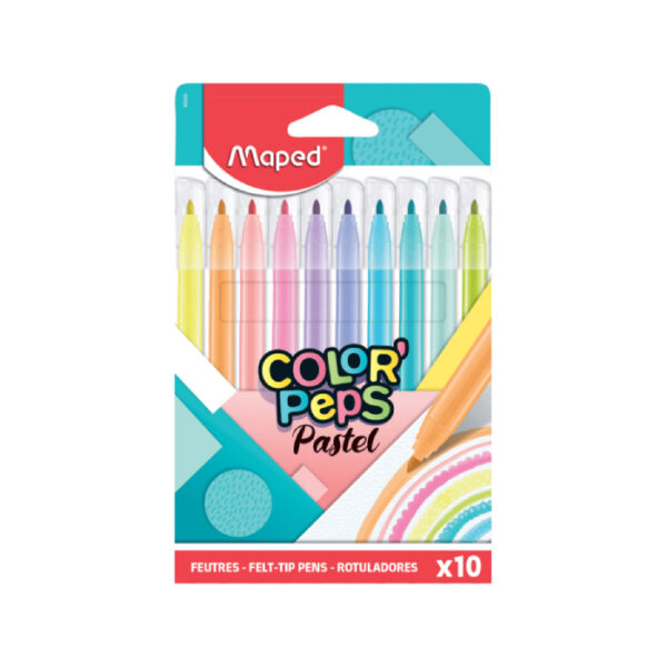 Maped FEUTRES COLOR PEPS PASTEL X10 chez librairie copie sousse