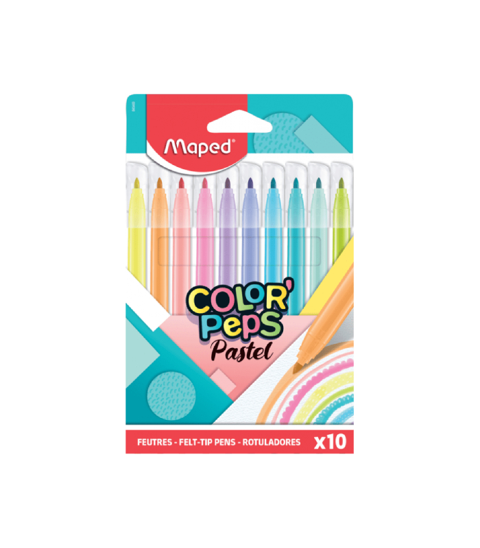 Maped FEUTRES COLOR PEPS PASTEL X10 chez librairie copie sousse