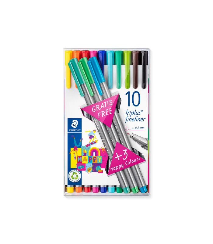 Pochette de 10+3 Triplus Staedtler chez librairie copie sousse