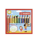 Stabilo – 10 crayons de couleur Woody chez librairie copie sousse