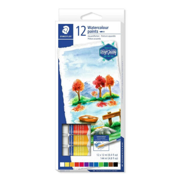 Pack De 12 Peintures aquarelles Staedtler Design Journey chez librairie copie sousse