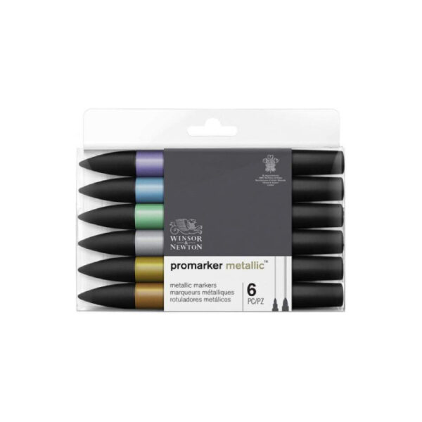 Set De 6 Promarkeur Métalliques – Winsor & Newton chez librairie copie sousse