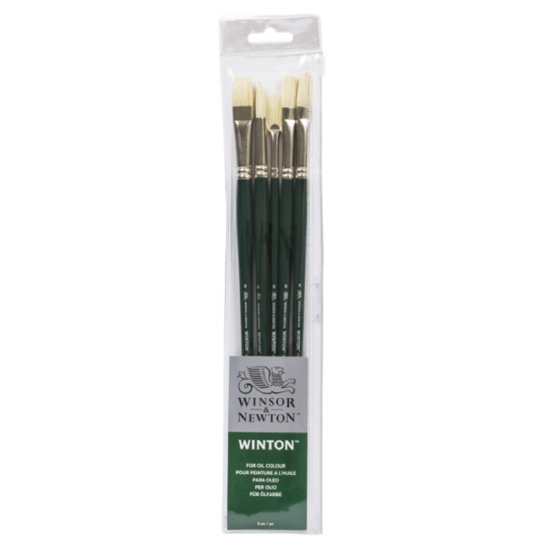 winsor & newton, winton oil brush, Set of 5 chez librairie copie sousse