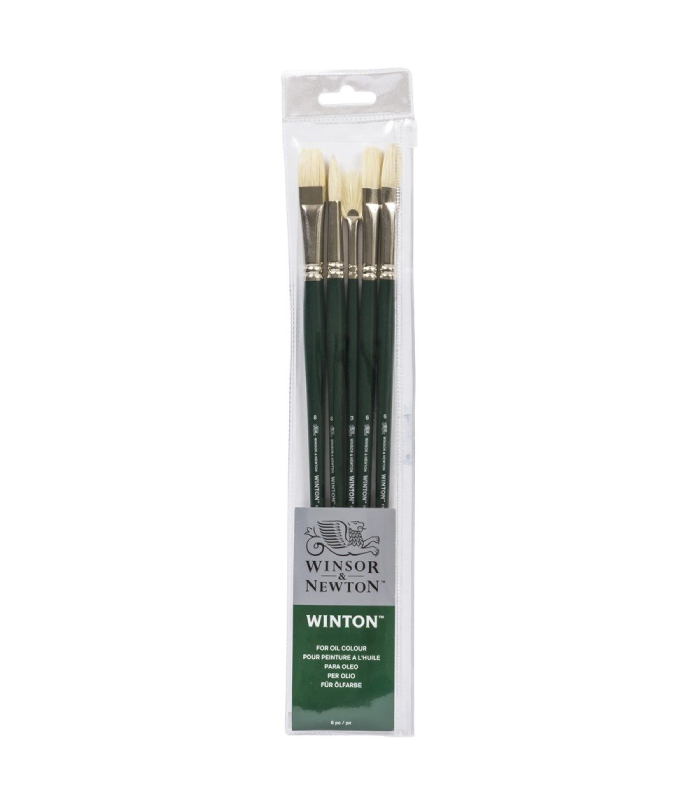 winsor & newton, winton oil brush, Set of 5 chez librairie copie sousse