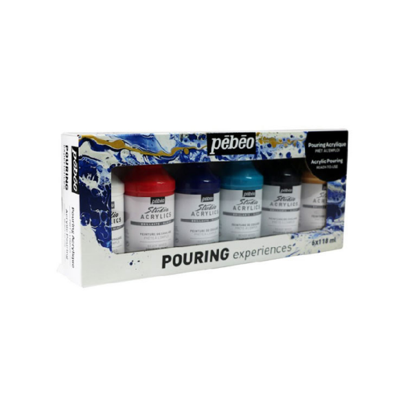 Peintures acryliques Pouring Expérience 6 x 118 ml chez librairie copie sousse