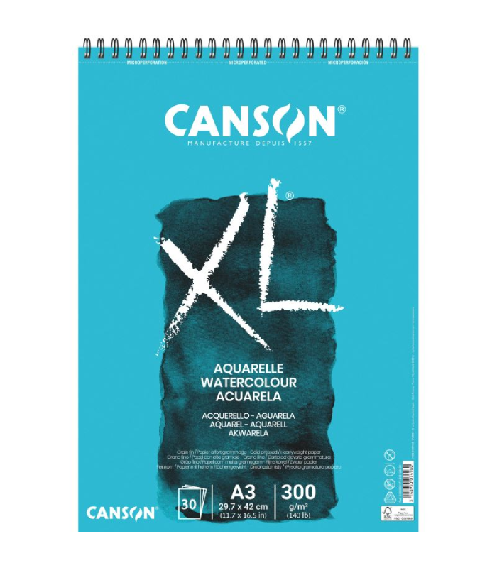 CANSON XL Aquarelle - Album spiralé 30 feuilles A3 300g/m² - Blanc chez librairie copie sousse