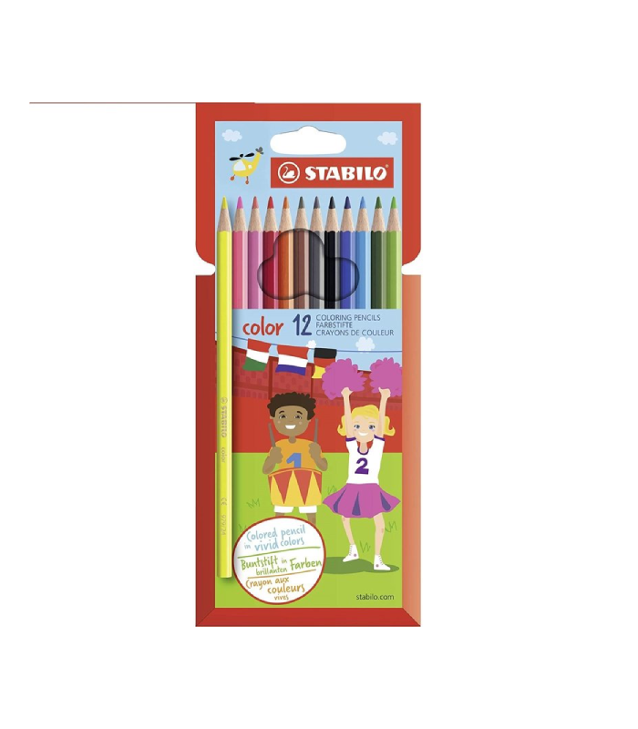 12 crayons de couleur swano chez librairie copie sousse