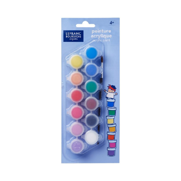 Assortiment de 12 Pilulier pour Peinture Acrylique chez librairie copie sousse