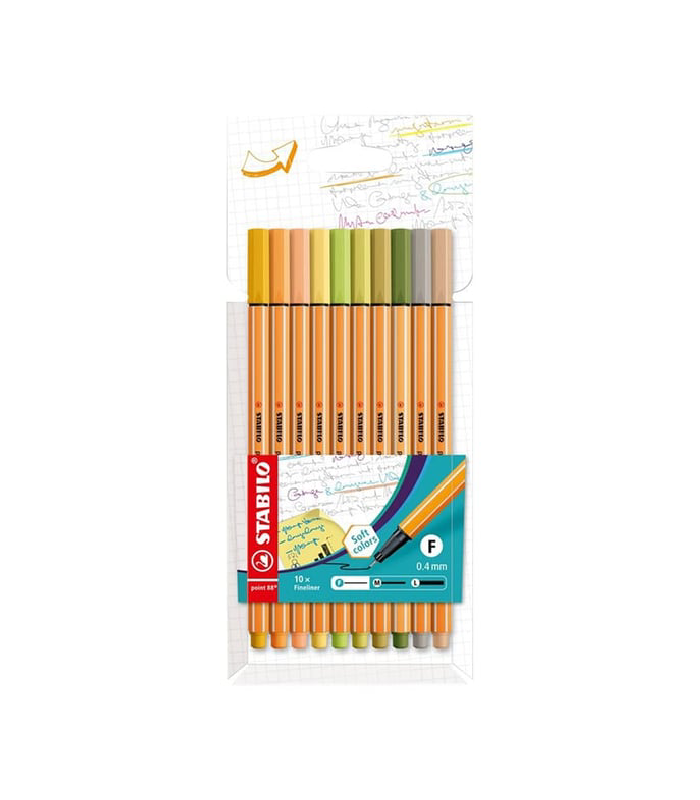 Stabilo Feutre Point 88 set Nature 10 pcs chez librairie copie sousse