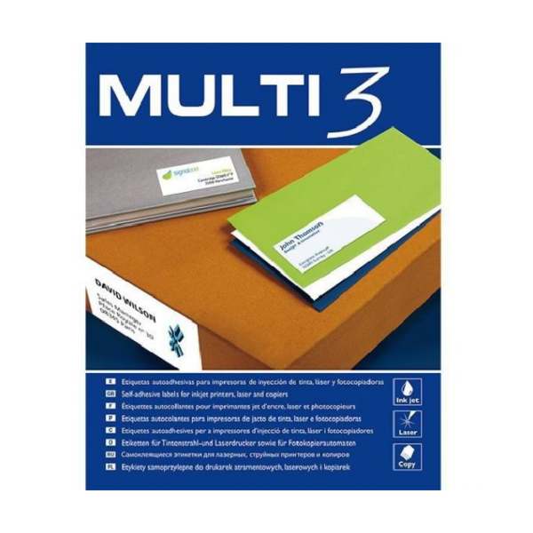 Etiquettes adhésives multi3, 105x148mm, 100 feuilles chez librairie copie sousse