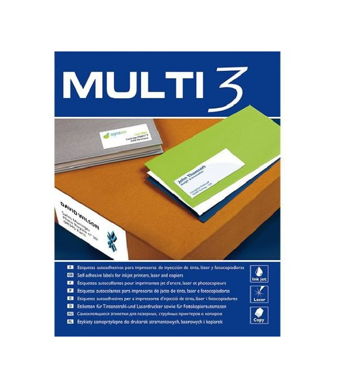 Etiquettes adhésives multi3, 105x148mm, 100 feuilles chez librairie copie sousse