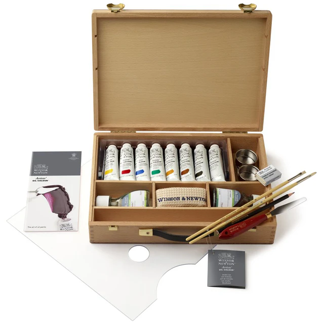 Coffret de couleurs à l'huile pour artistes